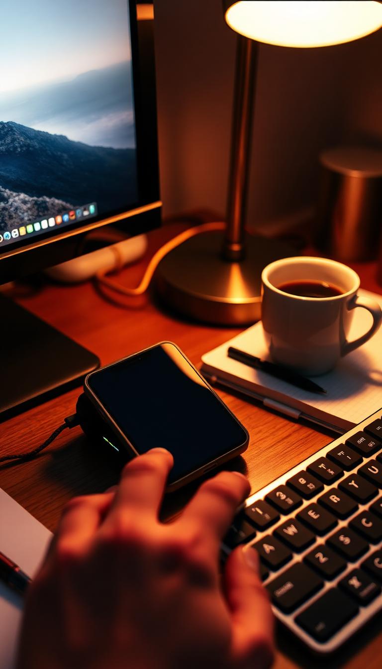 Desk Setup Slide example frame